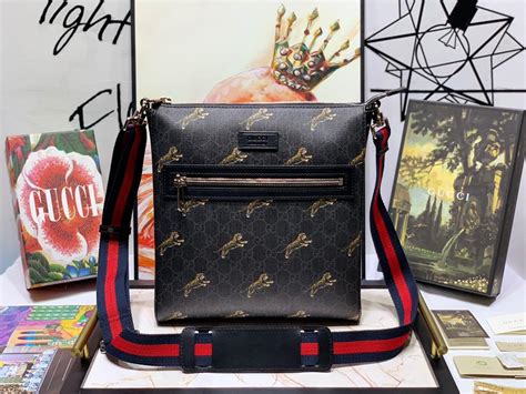 gucci tiger messenger bag replica|authentic gucci messenger bag.